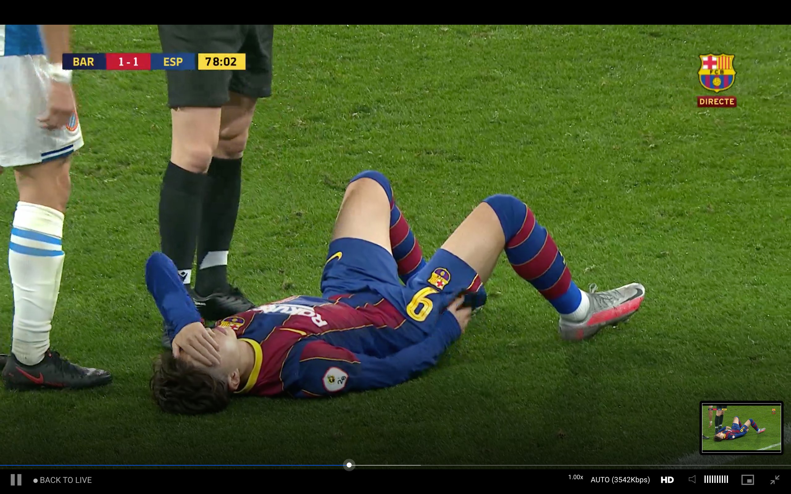 关于重伤后复出，巴萨核心恢复状态健康的信息